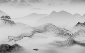 新传 轻奢灰色山水 TiF分层