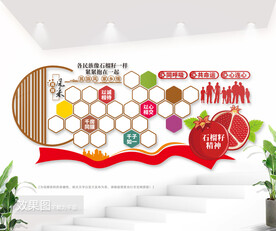 民族团结风采照片墙设计图片