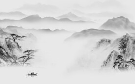 现代 新品灰色山水 TiF分层