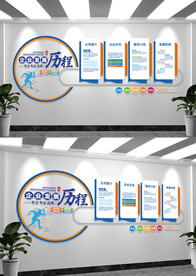 公司发展历程走廊过道墙面文化墙