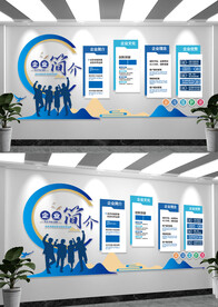 公司企业简介发展历程文化墙