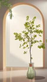 玄关绿植装饰画 