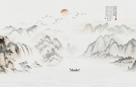 新中式水墨山水画