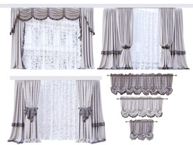 现代时尚窗帘组合