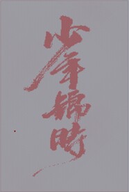 少年锦行 书法雕刻点阵图