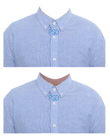 小男孩浅蓝色条纹证件照衬衫