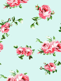 玫瑰花 印花图案