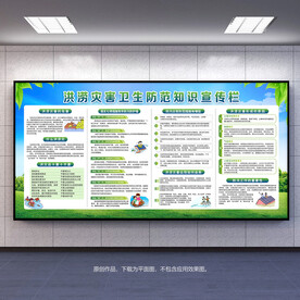 洪涝灾害卫生防范知识宣传栏