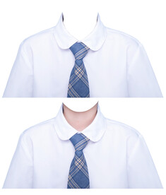 小男孩白衬衫领带证件照衣服素材