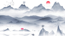 水墨山水风景画