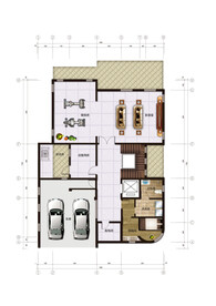 多层别墅倒复式户型平面图图片