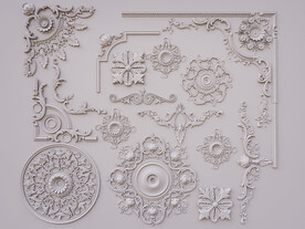 石膏线条雕花组合