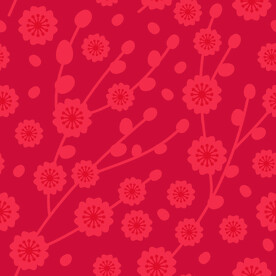 梅花花型印花无缝连续图案