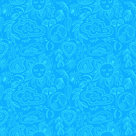 儿童家纺数码印花无缝连续花型