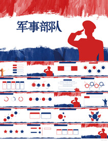 八一军事部队强军梦PPT模板