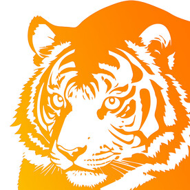 老虎创意矢量剪影