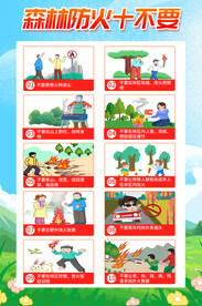 森林防火十不要海报
