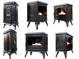复古壁炉组合