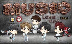 酒吧KTV背景墙壁画