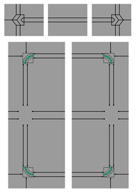 高清分层透明底推拉门打印图一套