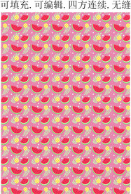 西瓜图案 水果印花