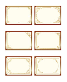 矢量边框欧式复古中式花纹边框装