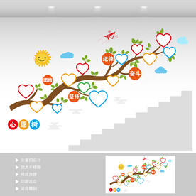 幼儿园楼梯文化墙