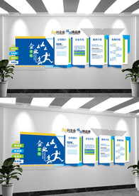 企业简介发展历程文化墙
