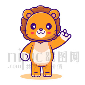 可爱卡通小狮子