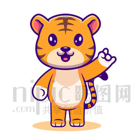 可爱卡通小老虎