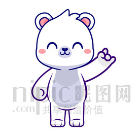 可爱卡通北极熊