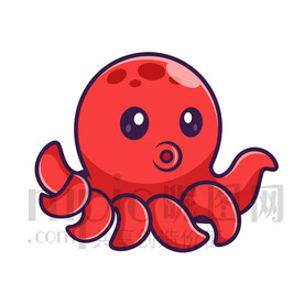 可爱卡通八爪鱼章鱼
