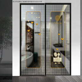 高清分层透明底推拉门打印图