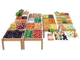 超市菜店水果店展架