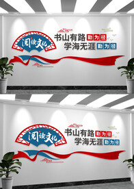 阅览室读书文化墙