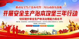 安全生产三年行动展板