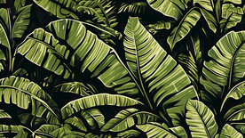 植物芭蕉雨林室内背景墙