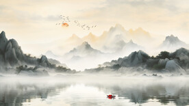 山水风景背景