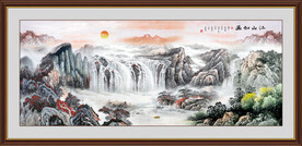 国画瀑布