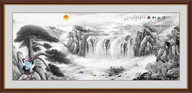 迎客松国画黄山