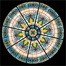 教堂彩色艺术玻璃欧式风格