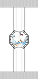 高清分层透明底推拉门打印图