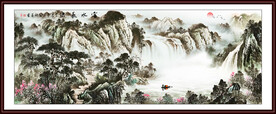 客厅水墨山水画
