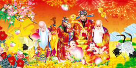 工装寿比南山背景墙