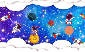 卡通星空太空人