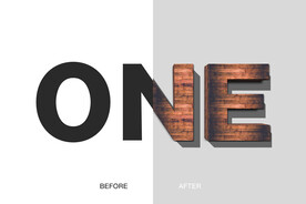 木纹立体字样式