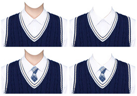 小女孩证件照衣服素材psd