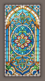 阿拉伯风情教堂蒂凡尼染色玻璃