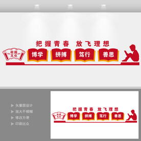 校园文化励志标语文化墙