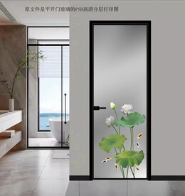 高清分层透明底平开门打印图